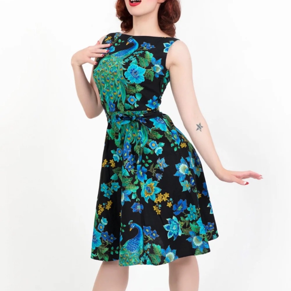 Heart of Haute Monique Peacock Royale Dress – Size 3X